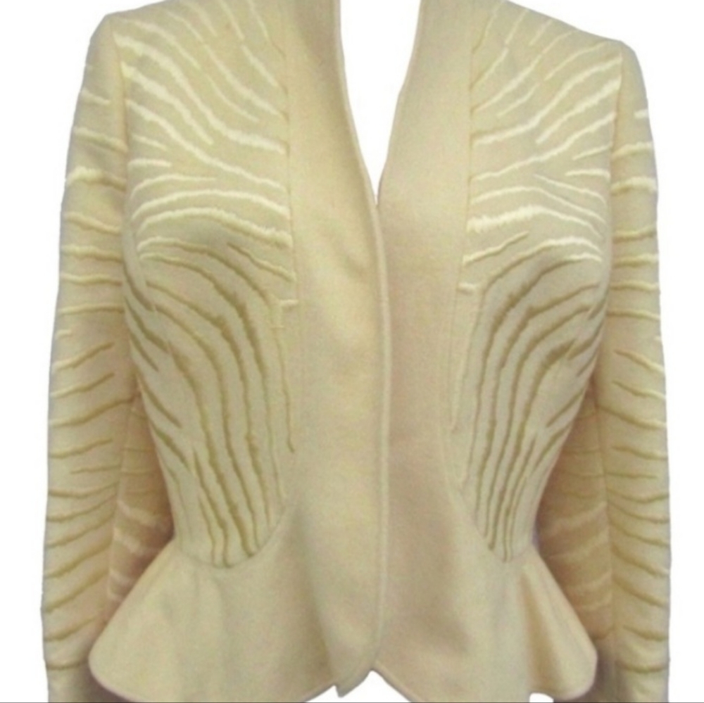 Ellen Tracy Yellow Wool Blend Jacket